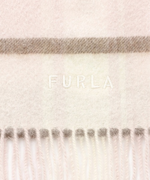 FURLA（フルラ） マフラー ストール カシミヤ100% ”チェックマフラー