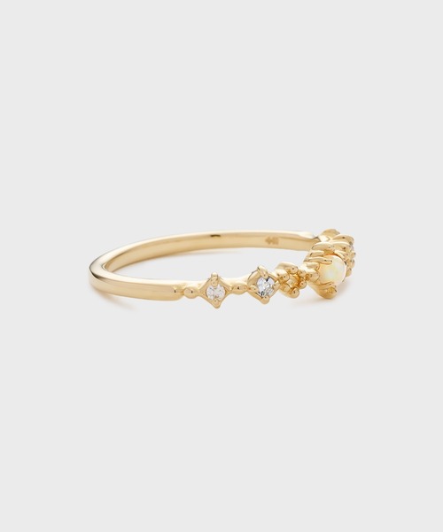 指輪 リング 「Pocket RIng」K10オパールピンキーリング レディースの画像