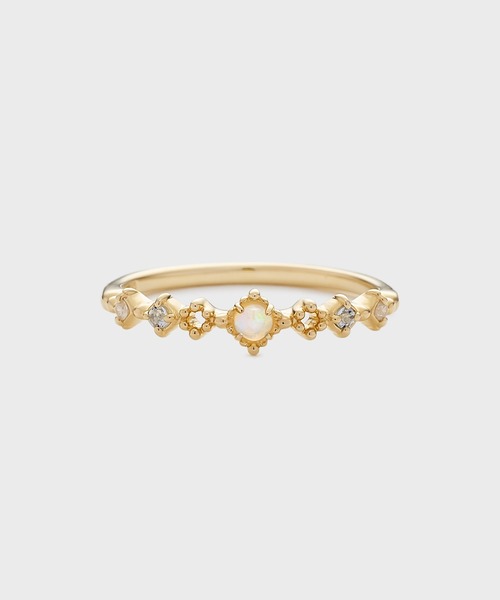 指輪 リング 「Pocket RIng」K10オパールピンキーリング レディースの画像