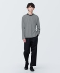 tシャツ 紳士 天竺編みクルーネック長袖Tシャ...の詳細画像1