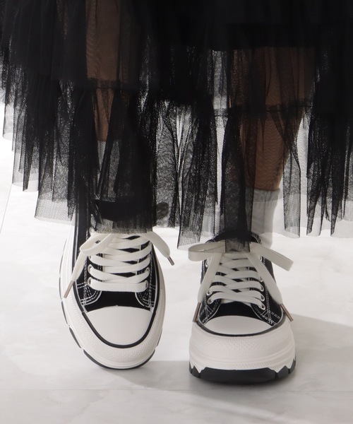1807◆大人気 レジャー 厚底キャンバススニーカー 4〜10日で届 1807*日本未*1807 GOTHIC LACE UP 厚底キャンバススニーカー
