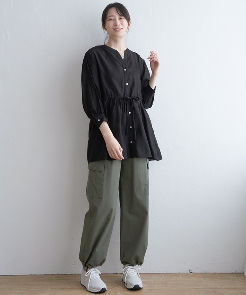 HYKE(ハイク) 長袖シャツブラウス サイズ1 S レディース - 黒 スキッパー/オーバーサイズ HYKE - HYKE(ハイク) 長袖シャツブラウス サイズ1 S レディース - 黒