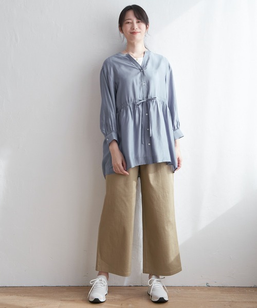 ikka（イッカ） ブラウス シャツ シアースキッパーシャツ レディース