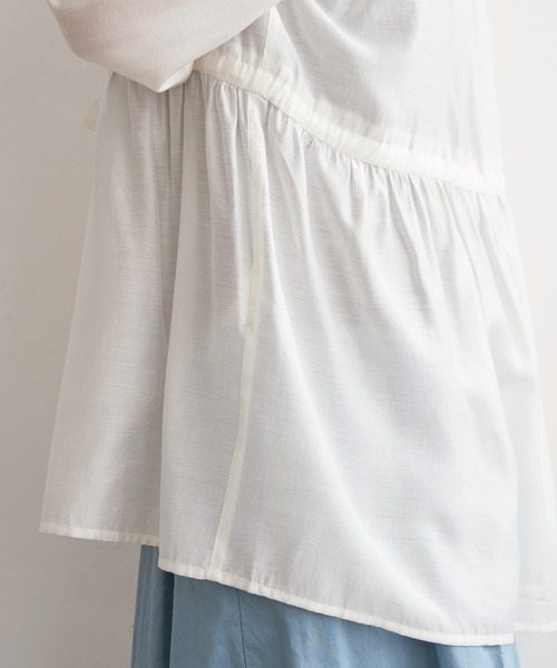 ikka（イッカ） ブラウス シャツ シアースキッパーシャツ レディース