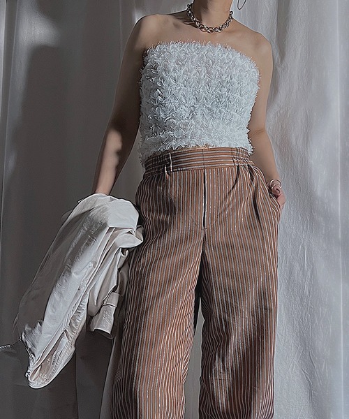チューブトップ ベアトップ PROVOKE/プロヴォーク petal motif baretop ビスチェ