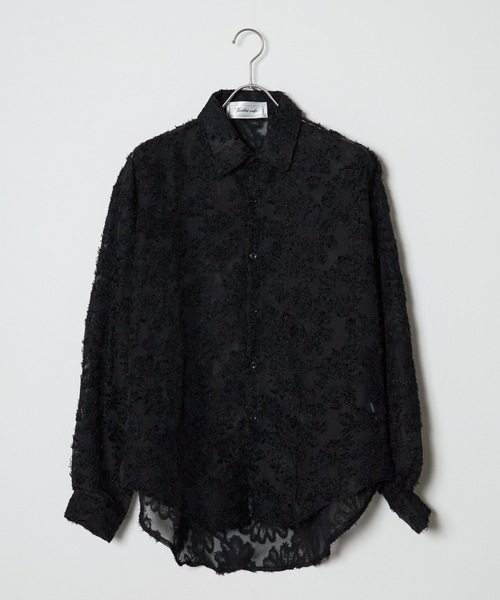 Theater code シャツ fringe see-through long sleeve shirt