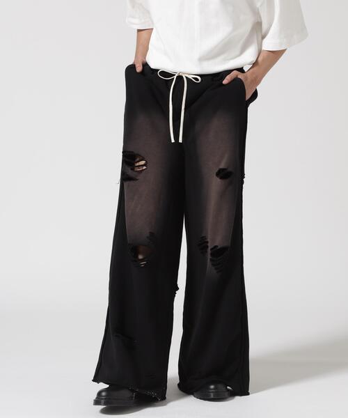 Danke Schon ダンケシェーン 25SS STEP DYE SWEAT PANTS 段染め スウェットパンツ UNS251001 L BLACK タイダイ染め グラデーション イージー ボトムス【中古】【Danke Schon】 Danke Schon ダンケシェーン 25SS STEP DYE SWEAT PANTS 段染め