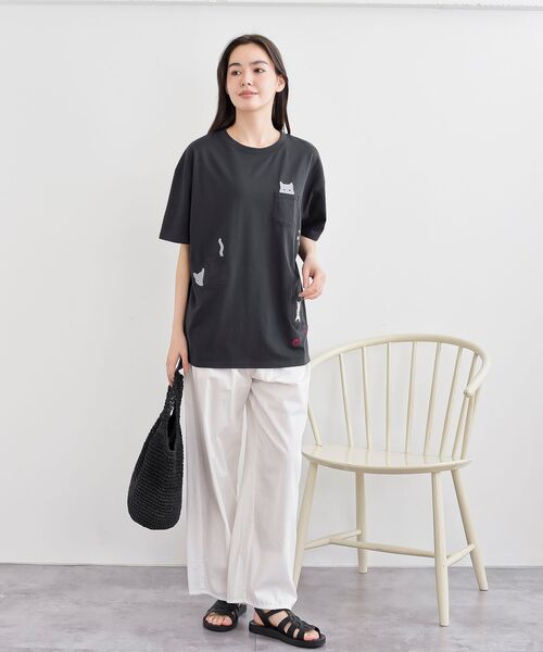 r・p・s（アールピーエス） tシャツ 半袖 ねこだらけ3ポケットワイド