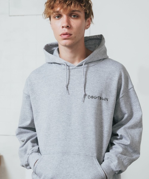 パーカー DOGTOWN/ドッグタウン Scratch Cross HOODIE プルオーバーパーカー バックプリント ビッグシルエット レディース DOGTOWN パーカー DOGTOWN/ドッグタウン Scratch Cross HOODIE