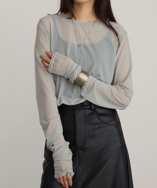 Aunt Marie's tシャツ 「6色展開」ロングスリーブシアートップス