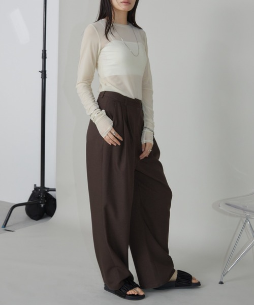 ロングスリーブシアートップス Aunt Marie's tシャツ 「6色展開」ロングスリーブシアートップス