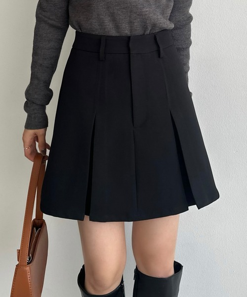 callautia スカート インバーテッドプリーツミニスカパン