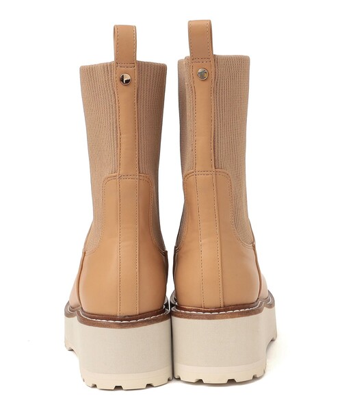 SHIPS（シップス） ブーツ 「WEB限定」厚底 ニット ブーツ レディース