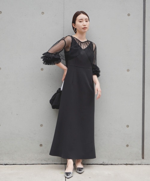 kaene ドレス　結婚式　披露宴　2次会　オケージョンドレス　お呼ばれ kaene ドレス フリルボレロセットドレス「kaene直営限定」結婚式