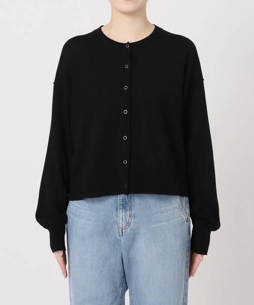 IENA イエナ　BLACK ステイシーカーディガン IENA カーディガン BLACK ステイシーカーディガン レディース