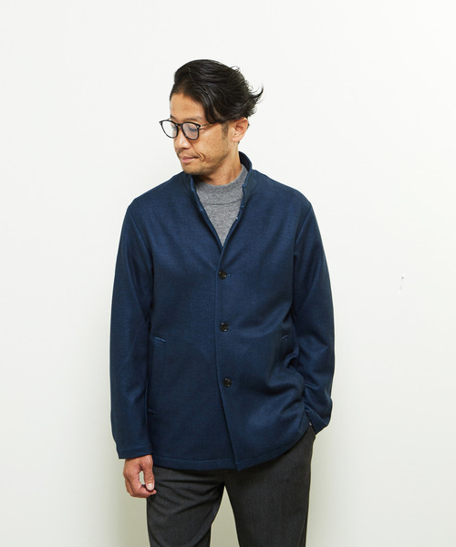 MEN'S MELROSE ブルゾン アウター ダウンファブリックスタンドカラー