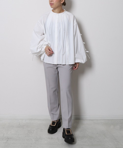 Re.Verofonna ブラウス シャツ センタープリーツAライン