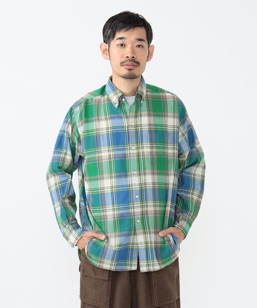 BEAMS+ シャツ マドラス チェック ボタンダウン クラシック
