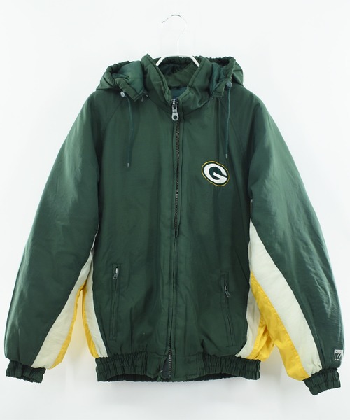 90s★NFL/GREEN BAY PACKERS★中綿入りナイロンJKT★L★ 90-00s STARTER 