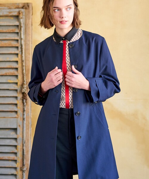 DRESSTERIOR ノーカラーコート コート 「セレモニーにも」ノー