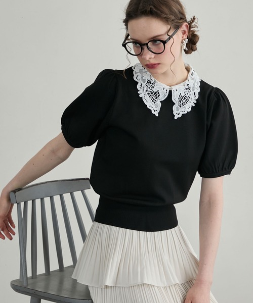 BONLECILL noir ニット セーター 「BONLECILL noir」2wayレース