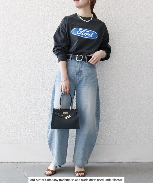 【GOOD ROCK SPEED】FORDロゴプリントT ブラック×ブルー GOOD ROCK SPEED tシャツ 「GOOD SPEED」フォード / 車 FORD