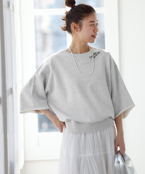 JOURNAL STANDARD relume トレーナー スウェット 刺繍ロゴハーフ