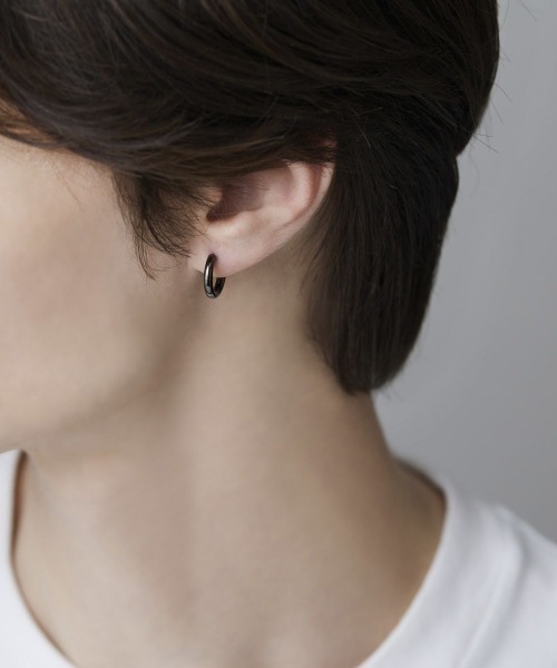 4℃ HOMME+ シルバーフープピアス 4℃ HOMME+ ピアス シルバー フープ メンズ レディース