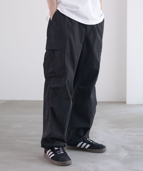 Lig. wide cargo pants ワイドカーゴパンツ NAVY（ファッション） カーゴパンツ WIDE CARGO PANTS ワイド