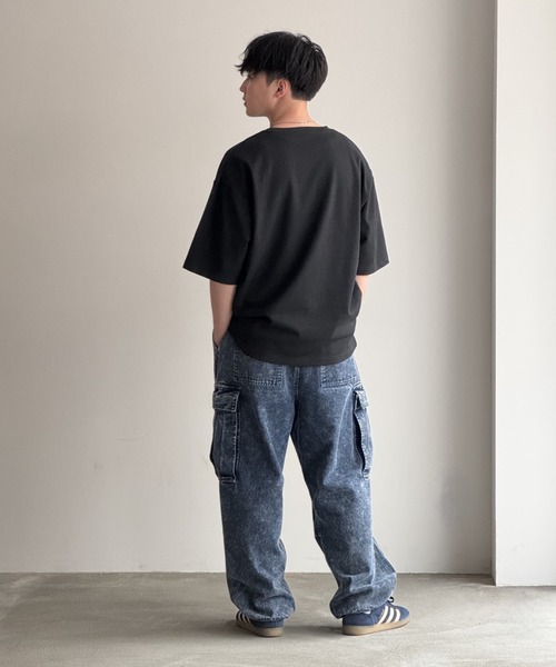 NAVY カーゴパンツ WIDE CARGO PANTS ワイドカーゴパンツ メンズ