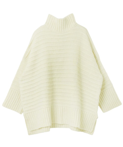 「andme」 「alma design」タートルネックニット M チャコールグレー レディース_画像3