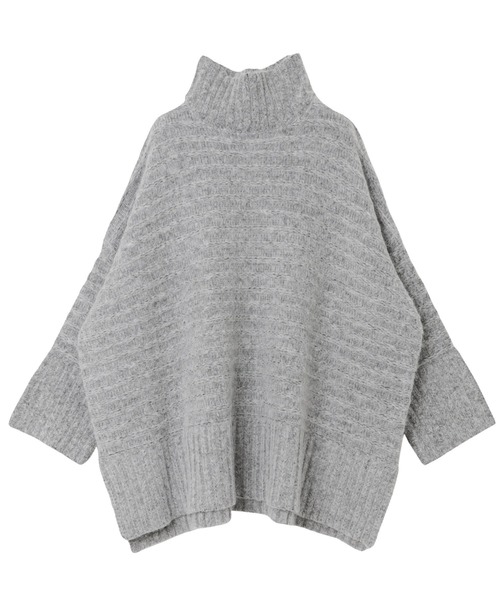 「andme」 「alma design」タートルネックニット M チャコールグレー レディース_画像7