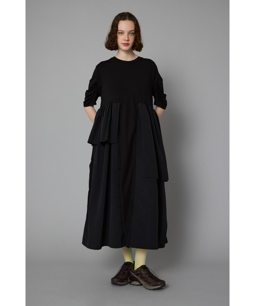 HeRIN.CYE ワンピース 半袖 Tuck sleeve docking dress タック