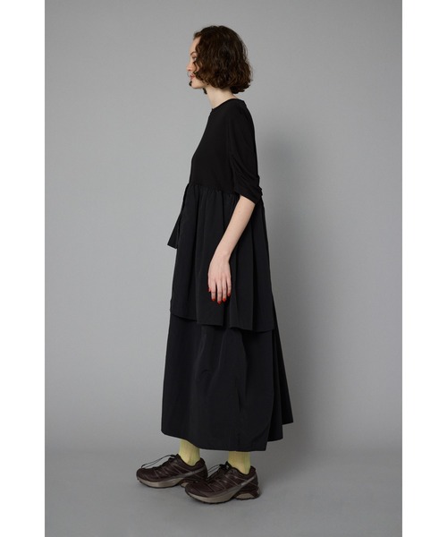 HeRIN.CYE ワンピース 半袖 Tuck sleeve docking dress タック