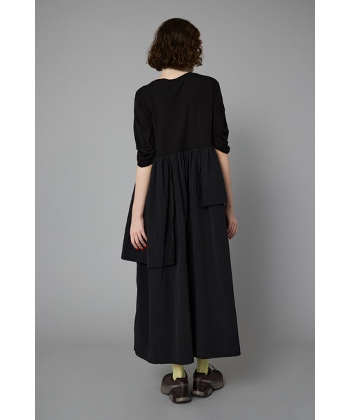 HeRIN.CYE ワンピース Tuck sleeve docking dress タック スリーブ