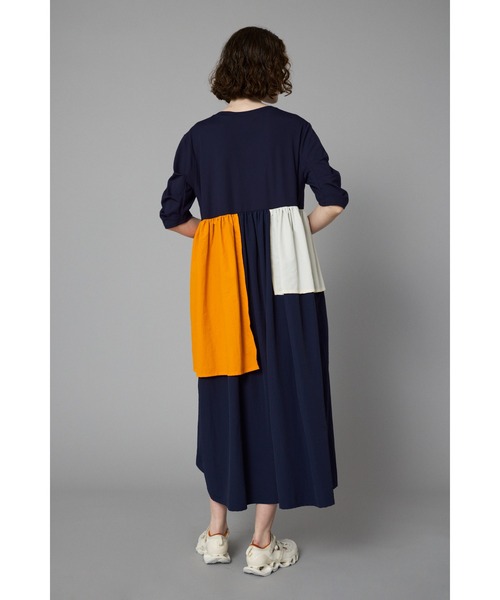 HeRIN.CYE ワンピース Tuck sleeve docking dress タック