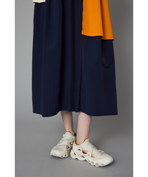 HeRIN.CYE ワンピース Tuck sleeve docking dress タック スリーブ