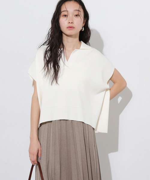 ニット セーター リラックスポロニット レディース N.Natural Beauty Basic ニット セーター リラックスポロニット