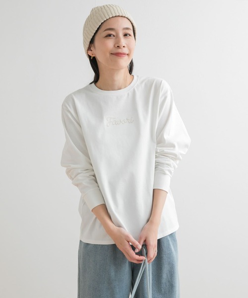 URBAN RESEARCH DOORS tシャツ ロゴ刺繍プルオーバー レディース
