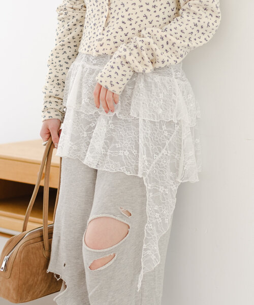 Kastane スカート Kastane スカート レースアシメミニスカート : ZOZOTOWN Yahoo