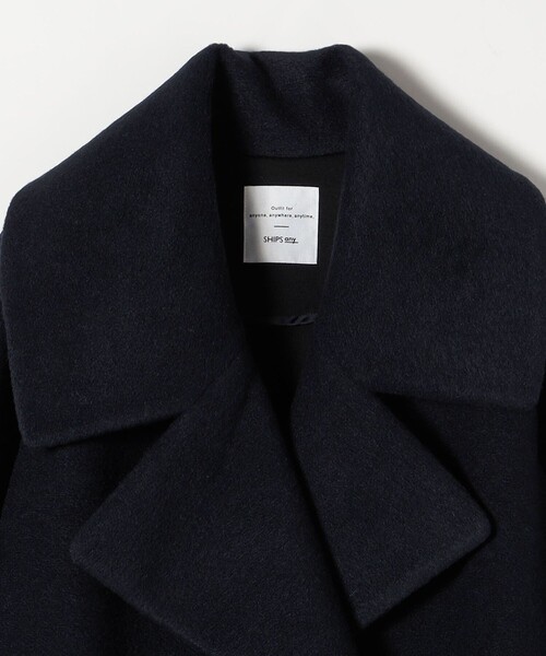「SHIPS any」 コート ONE SIZE ネイビー レディース_画像5