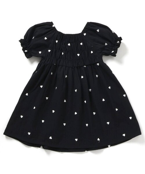 apres les cours ワンピース 「ジュニア対応」ハート刺繍シャーリング  