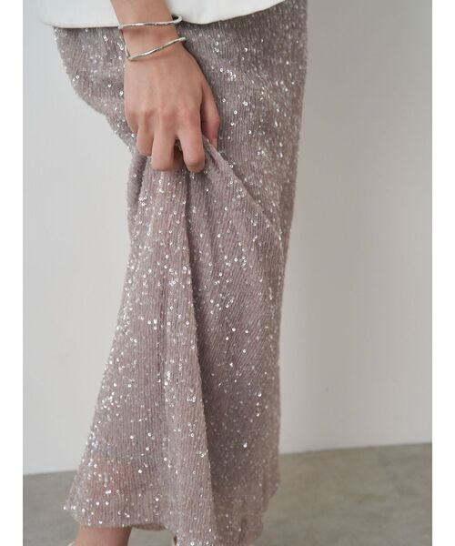 ELENDEEK（エレンディーク） スカート スパンコールプリーツスカート