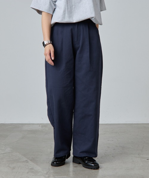 COLONY 2139 パンツ 2タックコットンツイルストレートパンツ