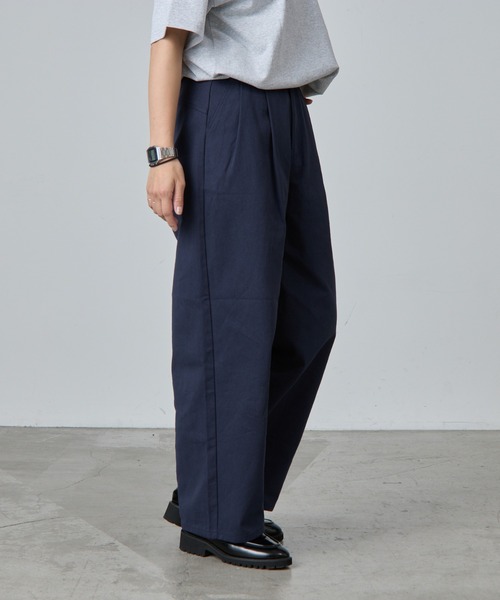 COLONY 2139 パンツ 2タックコットンツイルストレートパンツ