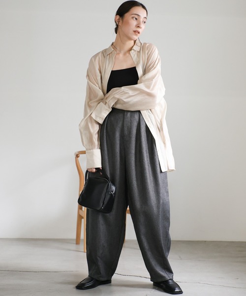 「select MOCA」 スラックス LARGE グレー レディース_画像5