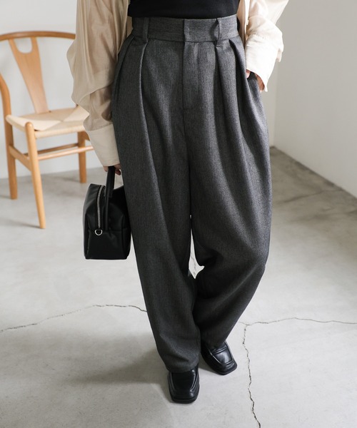 「select MOCA」 スラックス LARGE グレー レディース_画像6