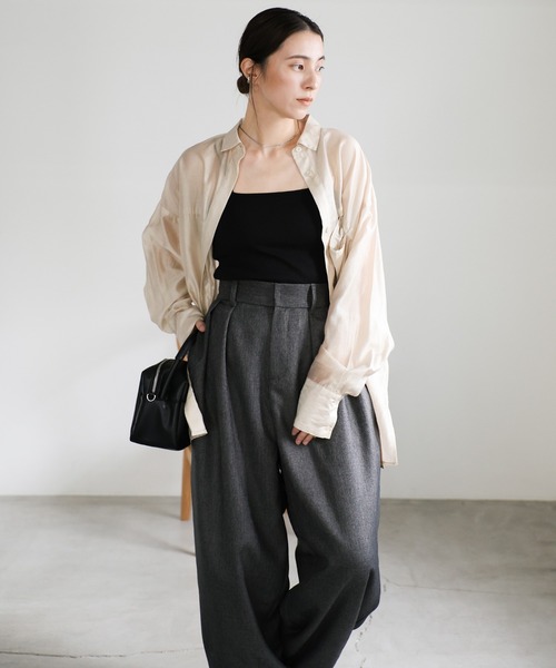 「select MOCA」 スラックス LARGE グレー レディース_画像7