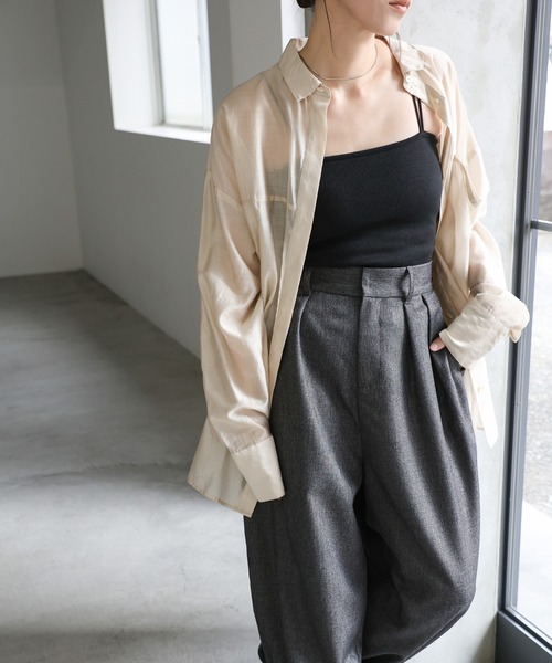 「select MOCA」 スラックス LARGE グレー レディース_画像8