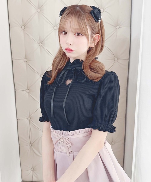 MA*RS（マーズ） tシャツ 半袖 ワントーンハートくり抜きテレコ